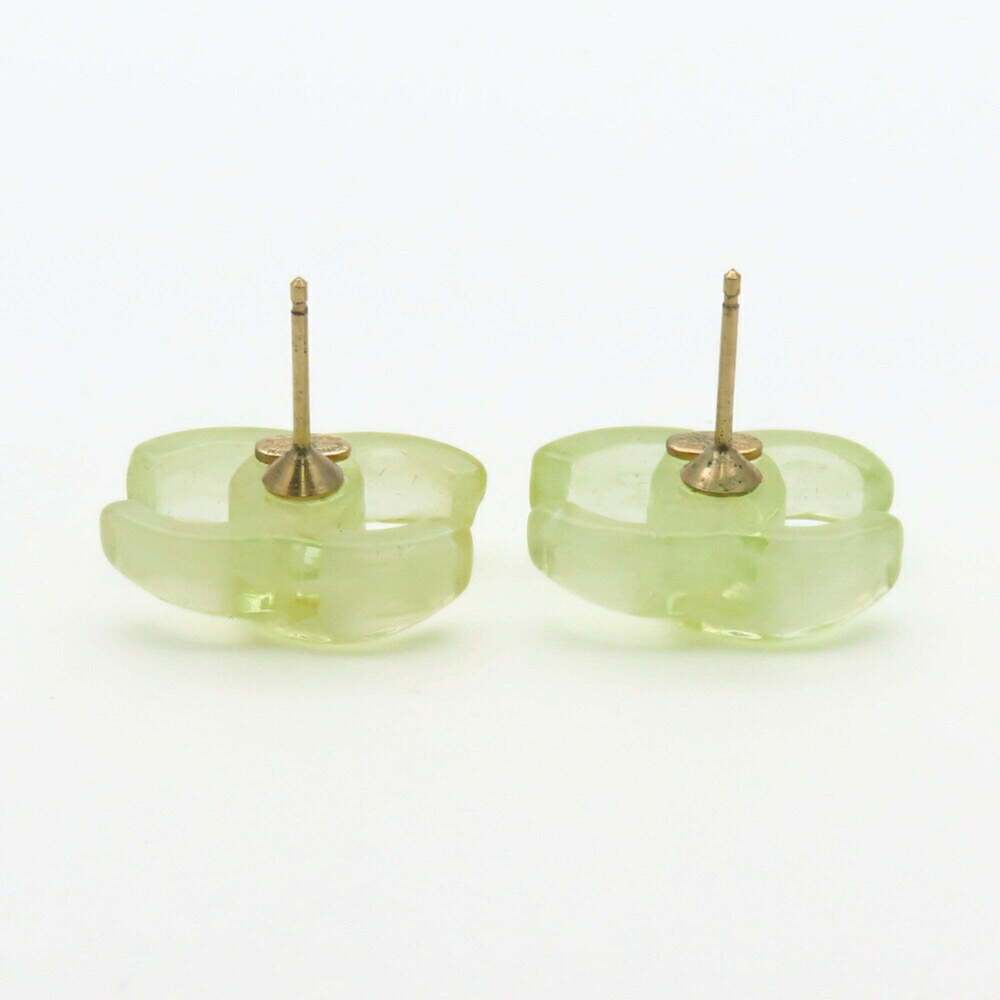 CHANEL Authentic Green Logo Earrings - Picture 4 of 10